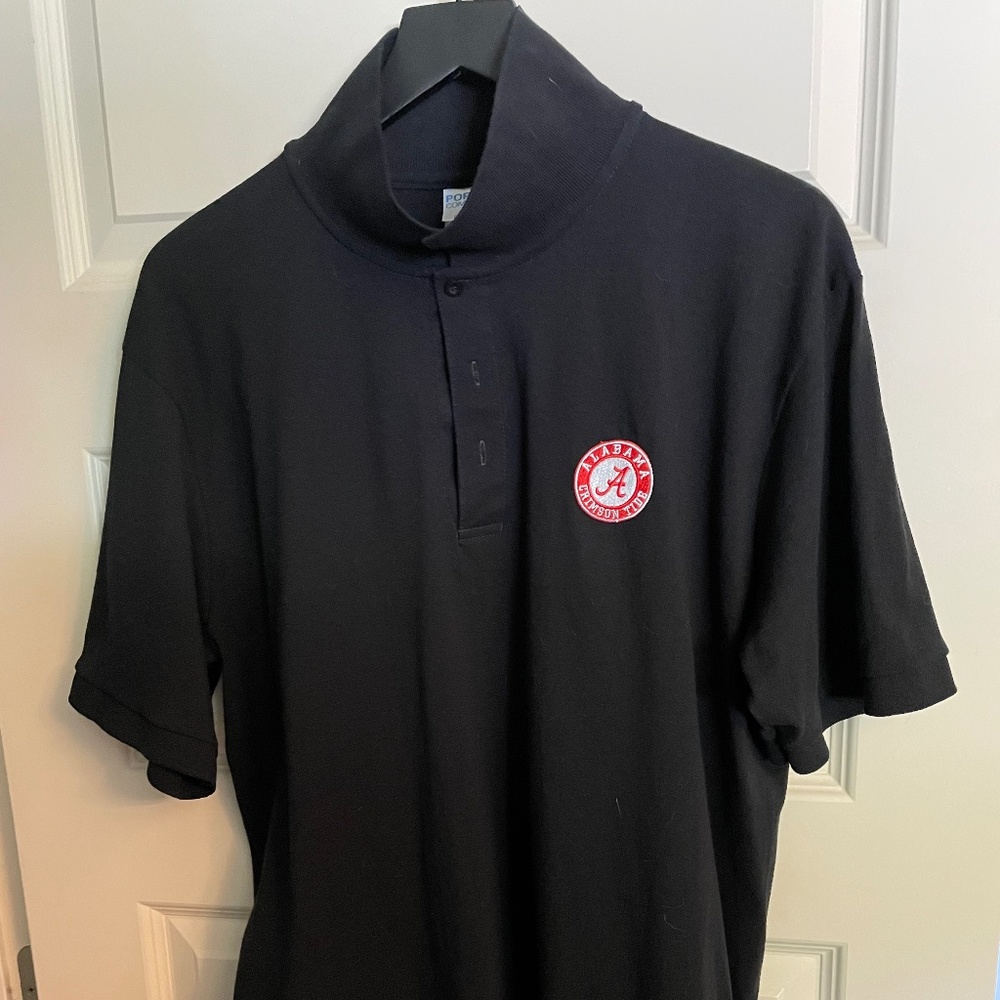 Black Mens XL University of Alabama Polo